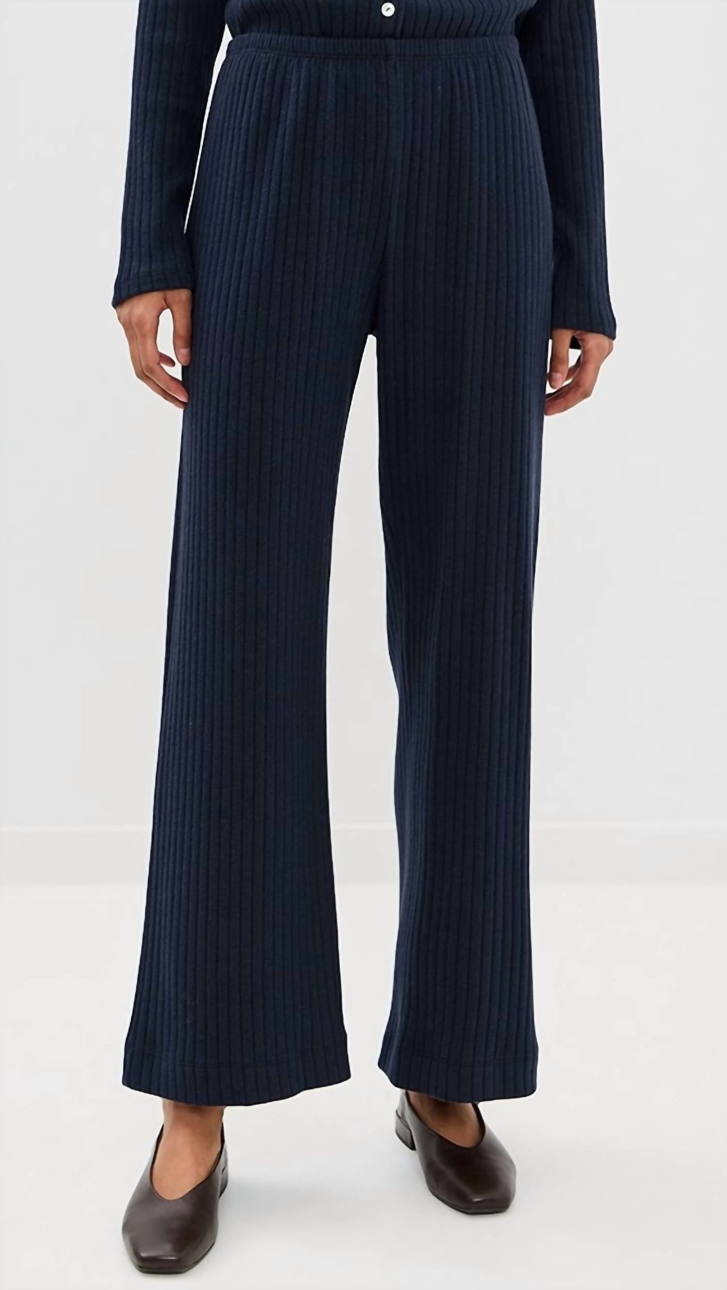Donni. - Sweater Rib Simple Pants