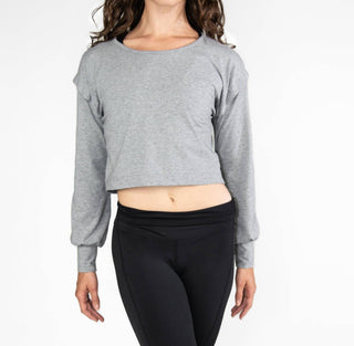 Body Wrappers - Oversized Drop Shoulder Twist Back Pull Over