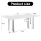 Modern Minimalist Dining Table With Marble Glass Top