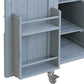 K&K Outdoor Kitchen Island, Rolling Bar Cart & Storage Cabinet