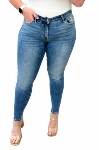 Judy Blue - Calça Jeans Skinny Vintage de Cintura Média