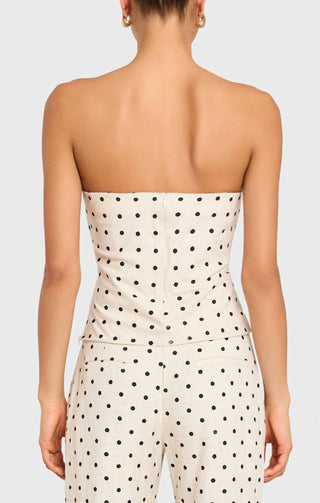 Amanda Uprichard - Blusa Soho sem alças com decote coração