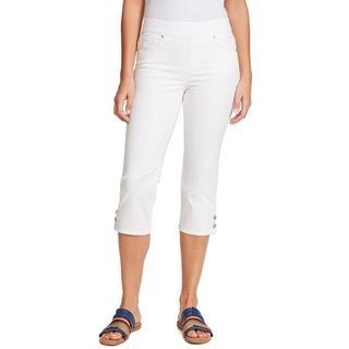 Gloria Vanderbilt Women's Avery Pull-On Capri - White Size 14