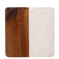 Creative Gifts International - Marble and Acacia Wood Square Coasters - Set Of 4