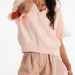 Free People - So Easy Short Sleeve V-neck Sweatshirt