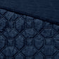 3 Piece Velvet Quilt Set Navy King/Cal King