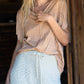Pol - Studded Flutter Sleeve T-shirt
