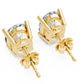 Aamiaa - Women's Oval Shape 4 Prong Push Back Studs