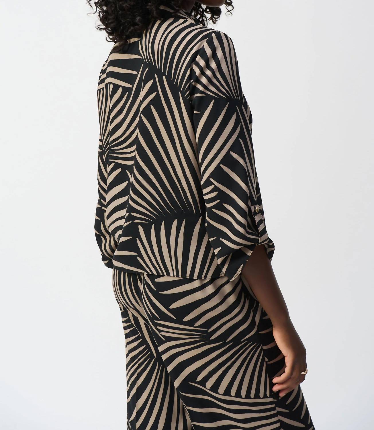 Joseph Ribkoff - Tropical Print Tie Front Top