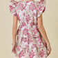 Day + Moon - Floral Jacquard Ruffle Dress