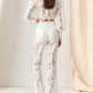 Akalia - Rebecca Guipure Lace Top And Pant Set