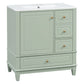 Freestanding Bathroom Vanity With Sink, Soft Close Door, 3 Drawers