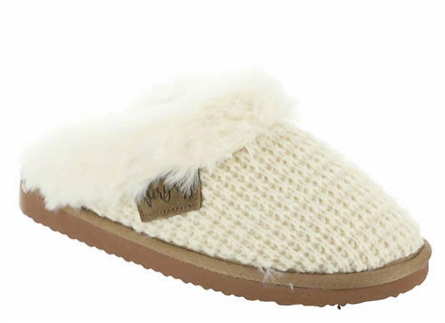 Very G - Women's Sweater Fuzzy Knit Slip On Slippers