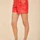 Dolce Cabo - Vegan Leather Shorts With Buttons