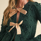 &Merci - Bow Long Sleeve Cardigan