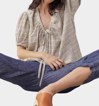 Amente - Front Tie Blouse