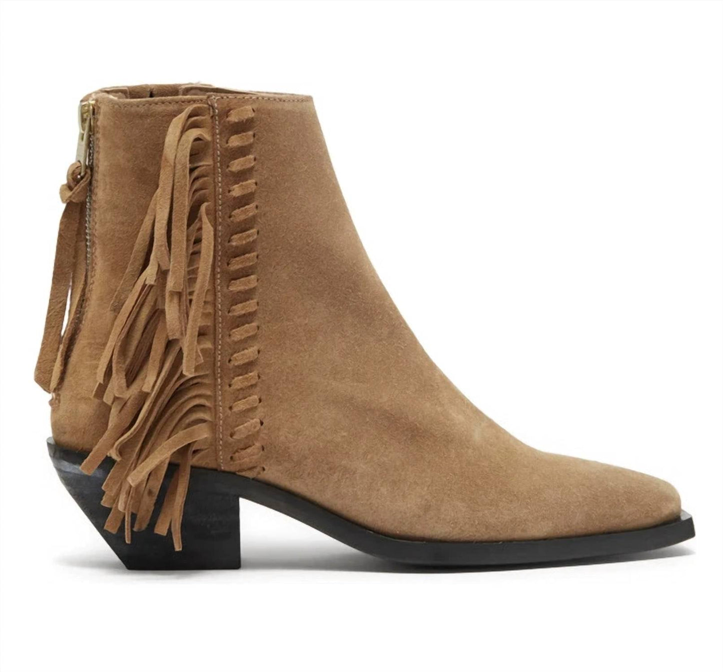 Allsaints - Women's Layla Suede Leather Fringe Boots