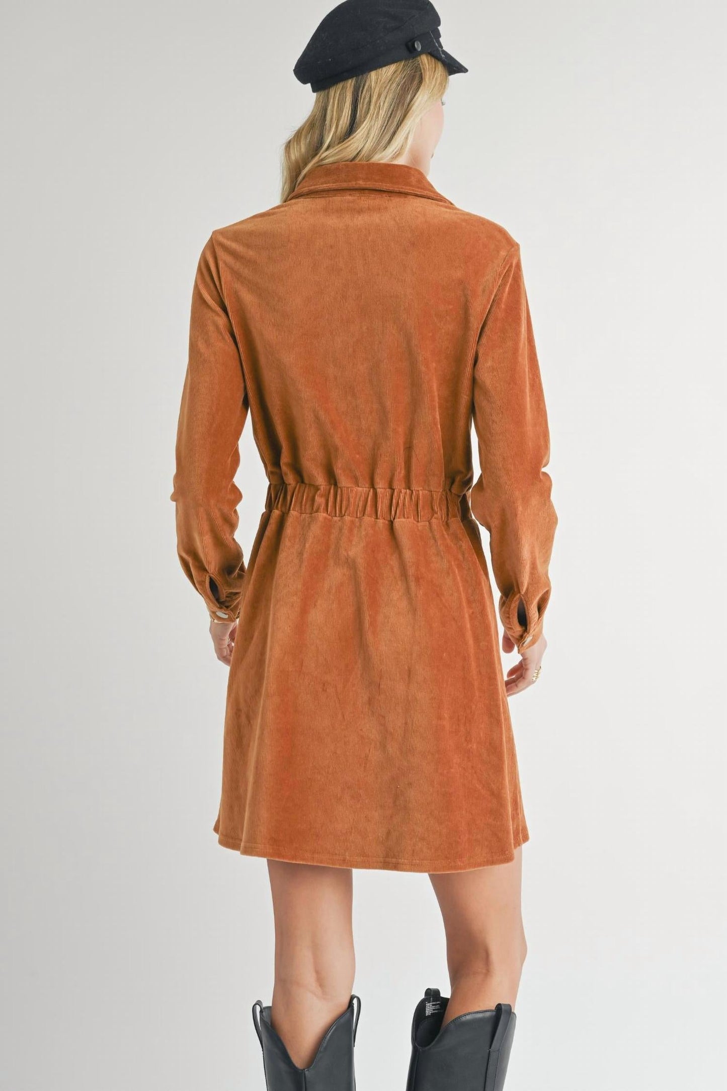 Sadie & Sage - Morrison Cord Shirt Mini Dress