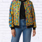 Diva Usa - Maddy Traditional Bomber Printed Ethnic Jacket