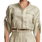 Hevron - Eva Collar Linen Top