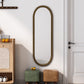 Iron Art Oval Retro Mirror in Gold with Antique Finish