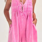 Veveret - Pleated Denim Romper