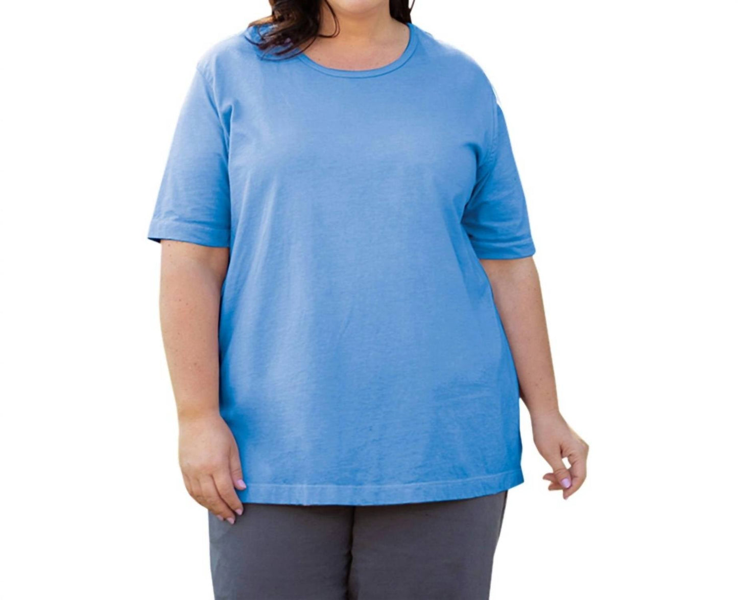 On The Plus Side - Cotton Short Sleeve Tee - Plus