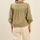 Able - Sloane Embroidered Collar Blouse