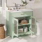 Modern Bathroom Vanity With Tempered Glass Doors