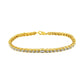 10K Yellow Gold Plated .925 Sterling Silver 1 cttw Prong-Set Diamond Pear Shape Link Bracelet (I-J Color, I1-I2 Clarity) - 7.25"