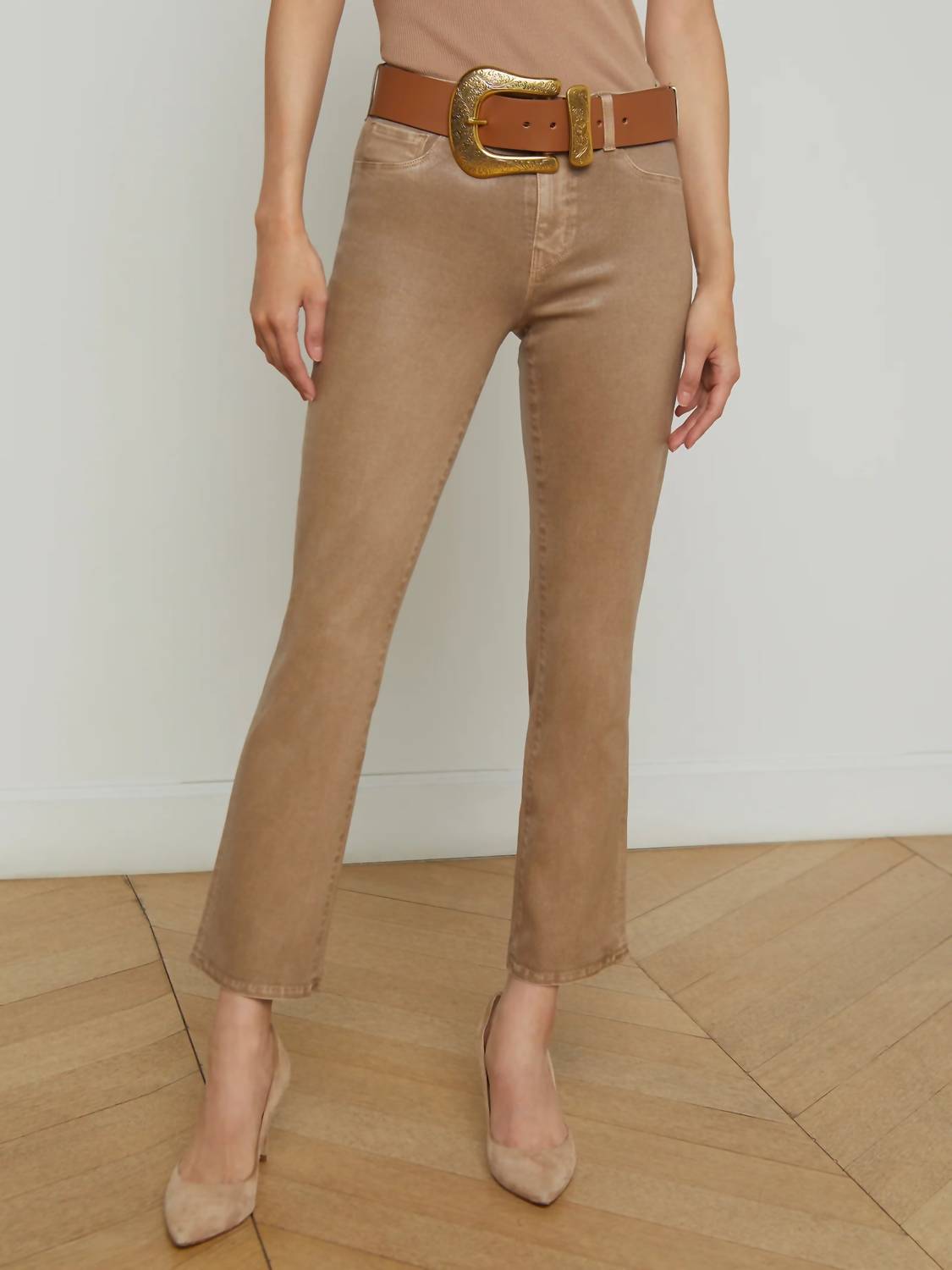 L'Agence - Tati High Rise Cropped Micro Boot Jean