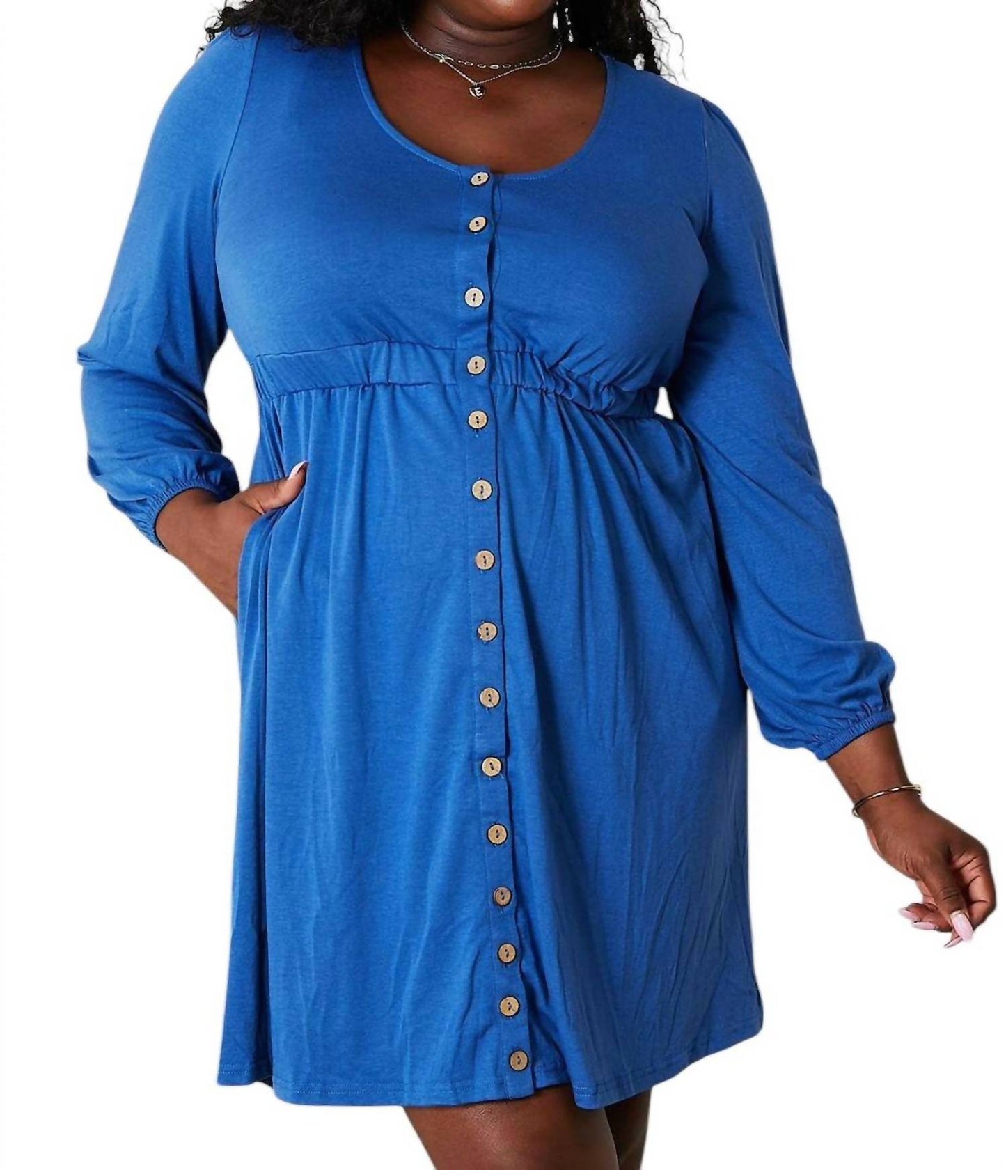 Double Take - Enchanting Elegance Long Sleeve Dress