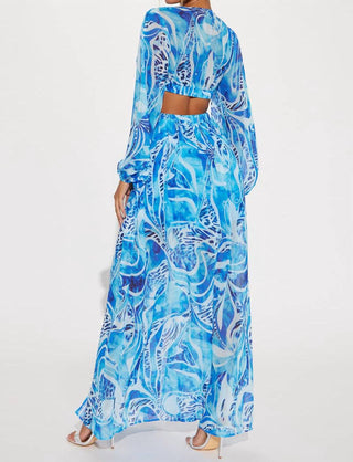 Fashion Nova - Villa Vacation Chiffon Maxi Dress