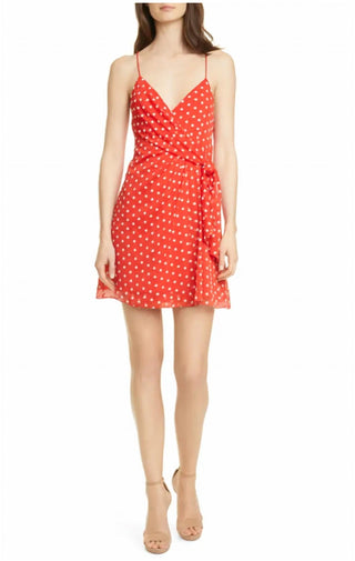 Alice + Olivia - Daisy Floral Tie Wrap Mini Dress