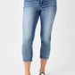 Judy Blue - Midrise Contrast Wash Capris
