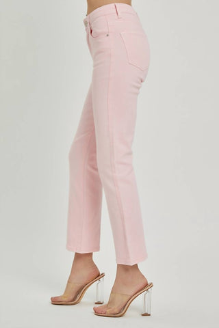 Risen - Calça Jeans Reta Cintura Média