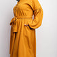 The Curve La - Plus Size Button Front Fit And Flare Dress With Pockets