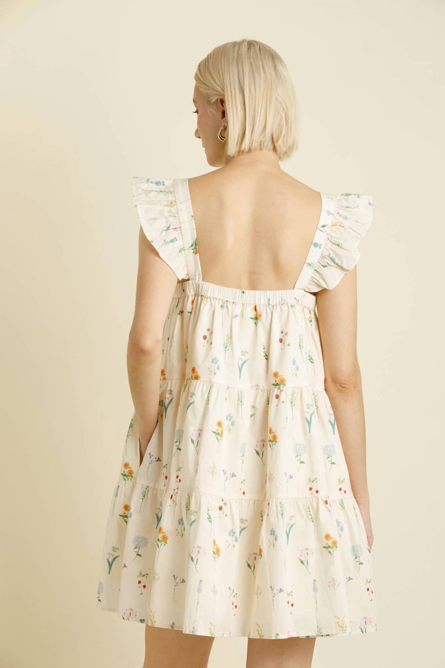 Aureum - Flutter Sleeve Mini Dress