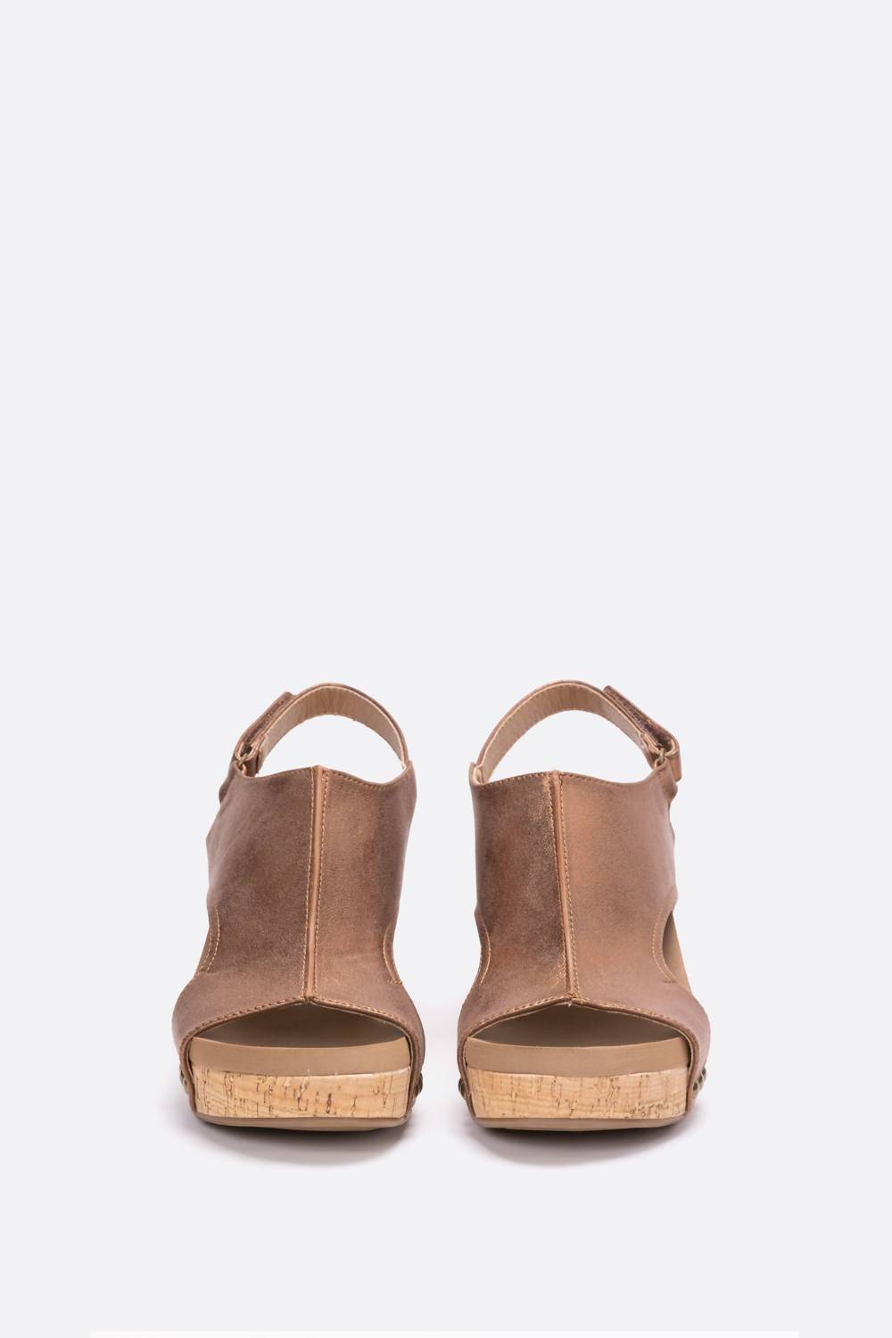 Corkys Footwear - The Carley Faux Leather Wedge Sandal
