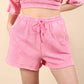 Very J - Mineral Washed Comfy Knit Top & Shorts Set