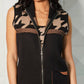 Angel Apparel - Houndstooth Long Zip Vest