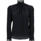 Alexander Mcqueen - Women's Lace Detail High Neck Blouse