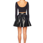 Susana Monaco - Croc Embossed Faux Leather Mini Skirt