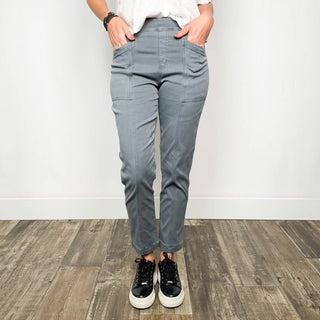 Spanx - Calça reta de sarja elástica