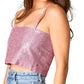 Buddylove - Girly Girl Rhinestone Crop Top