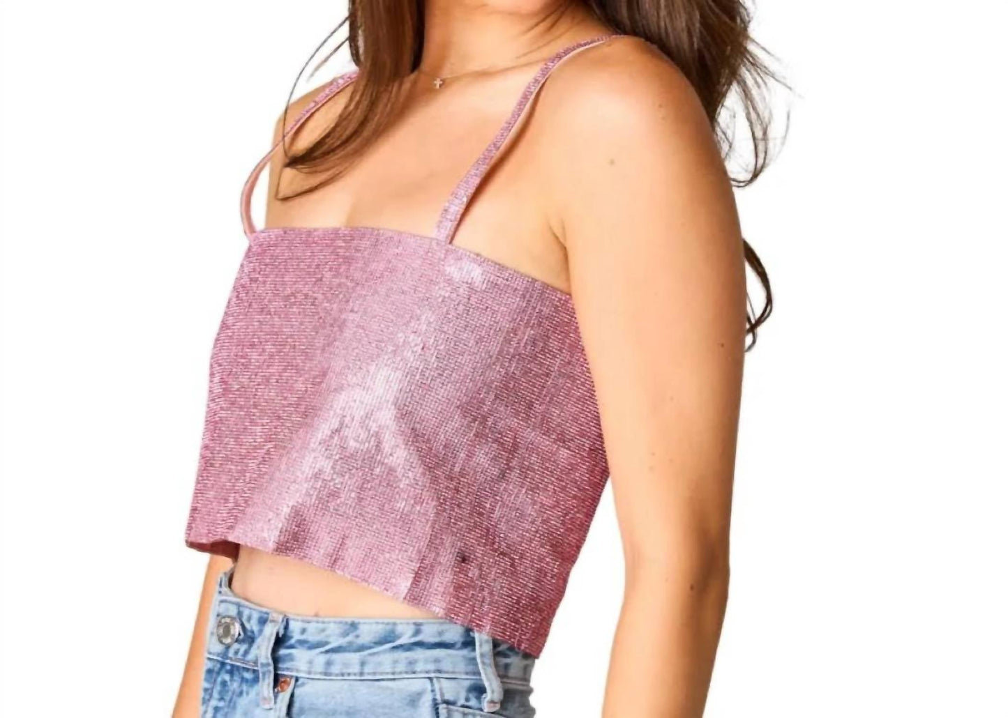 Buddylove - Girly Girl Rhinestone Crop Top