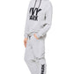 Calça jogger feminina com logo Ivy Park e perna justa, tamanho X-S, cinza