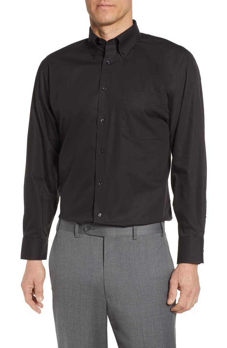 Camisa social masculina Nordstrom Classic Fit, sem necessidade de passar, em azul azurita, tamanho 20 a 38