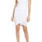 Vestido regata franzido justo Leith feminino tamanho X-Large, branco