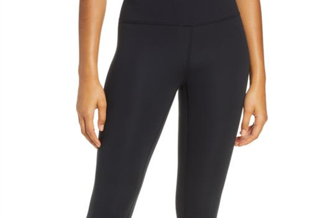 Leggings Zella Studio Lite Crop Pretas na Nordstrom Tamanho P